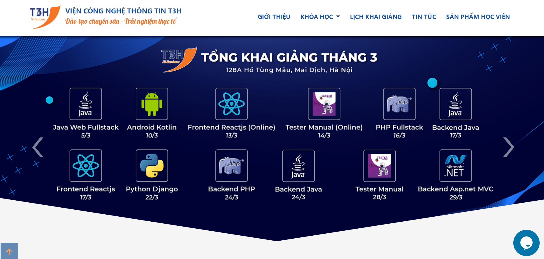 khóa học lập trình web online