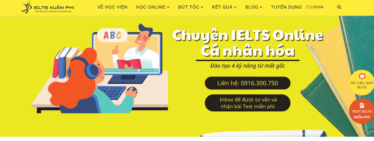 khóa học ielts online cho người mới bắt đầu